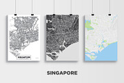 5 maps of Southeast Asia cities, an Education Illustration by MaximGertsen (Thumbnail 5 of 10)