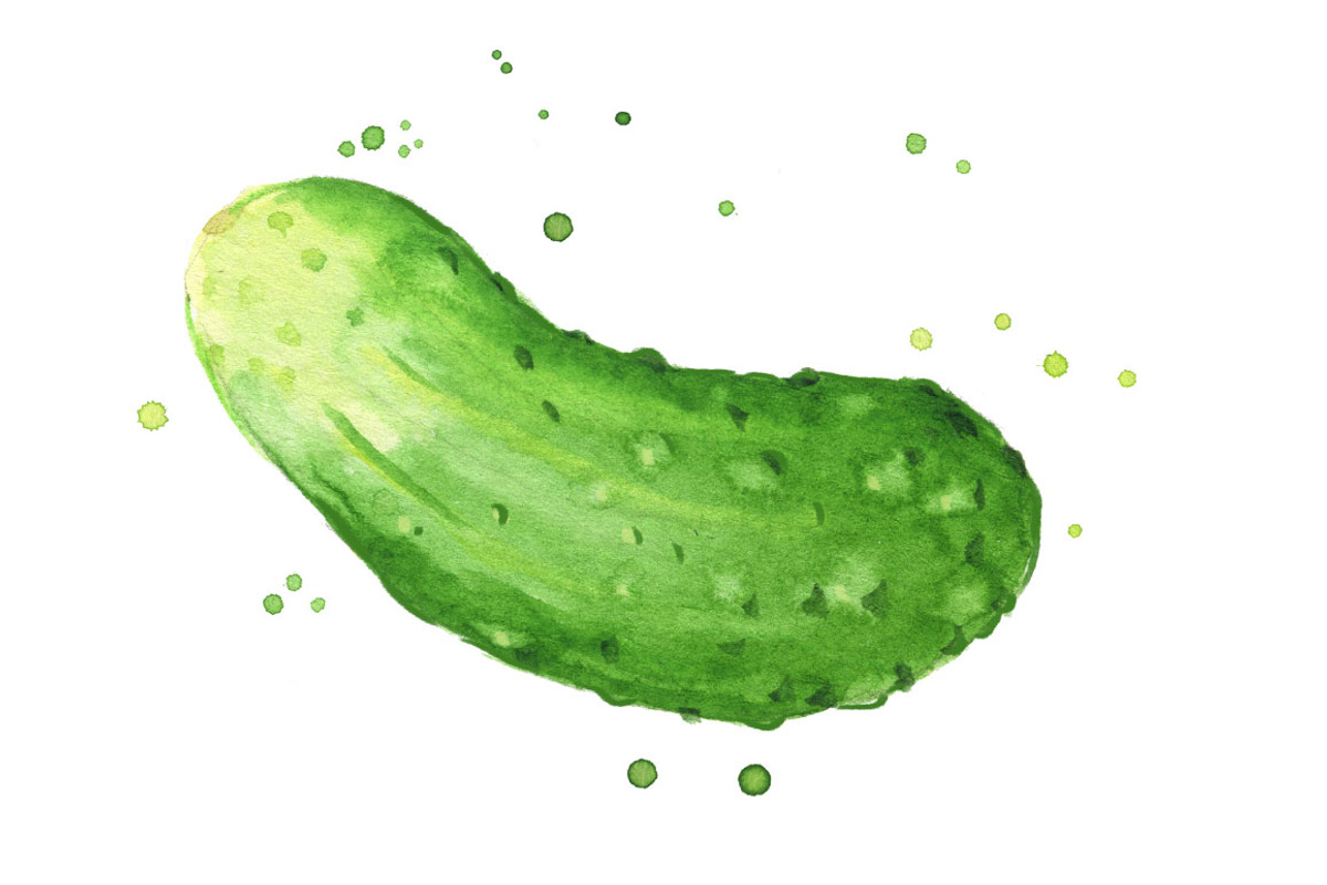Selection of green foods, watercolor, a Food Illustration by Kamenuka (Photo 4 of 4)