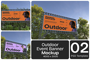 Outdoor Event Banner Mockup, an Advertising Mockup by Permadi Creative (Thumbnail 1 of 5)