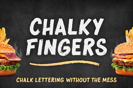 Chalky Fingers - Chalk Font, a Font by Boydsta