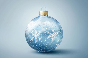 Beautiful blue glass ornament with s, a Photo by Tanuart