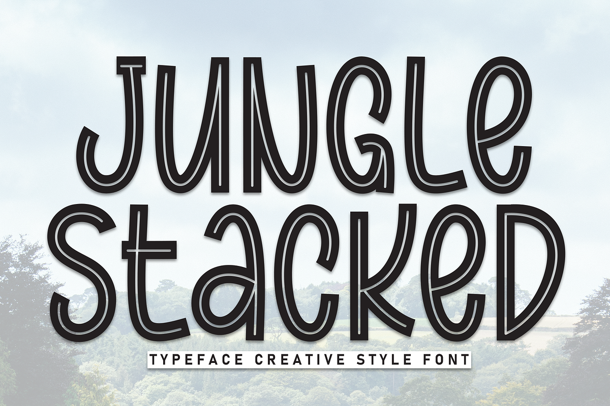 Jungle Stacked | Script Font, a Script Font by Scratchones (Photo 1 of 8)
