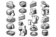 Vintage Cheese & Dairy Set, an Object Graphic by RT Studio (Thumbnail 2 of 4)