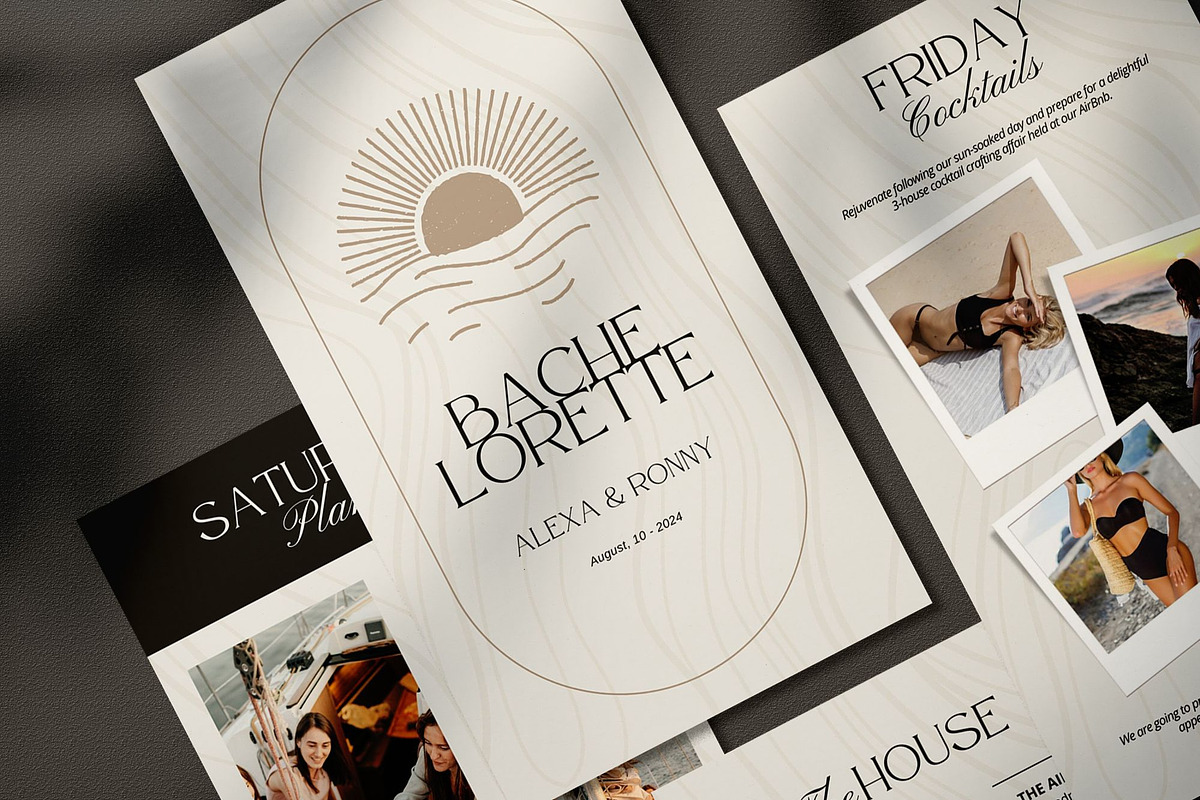 Unique Bachelorette Itinerary Canva, a Presentation Template by SKY CREATION (Photo 1 of 7)