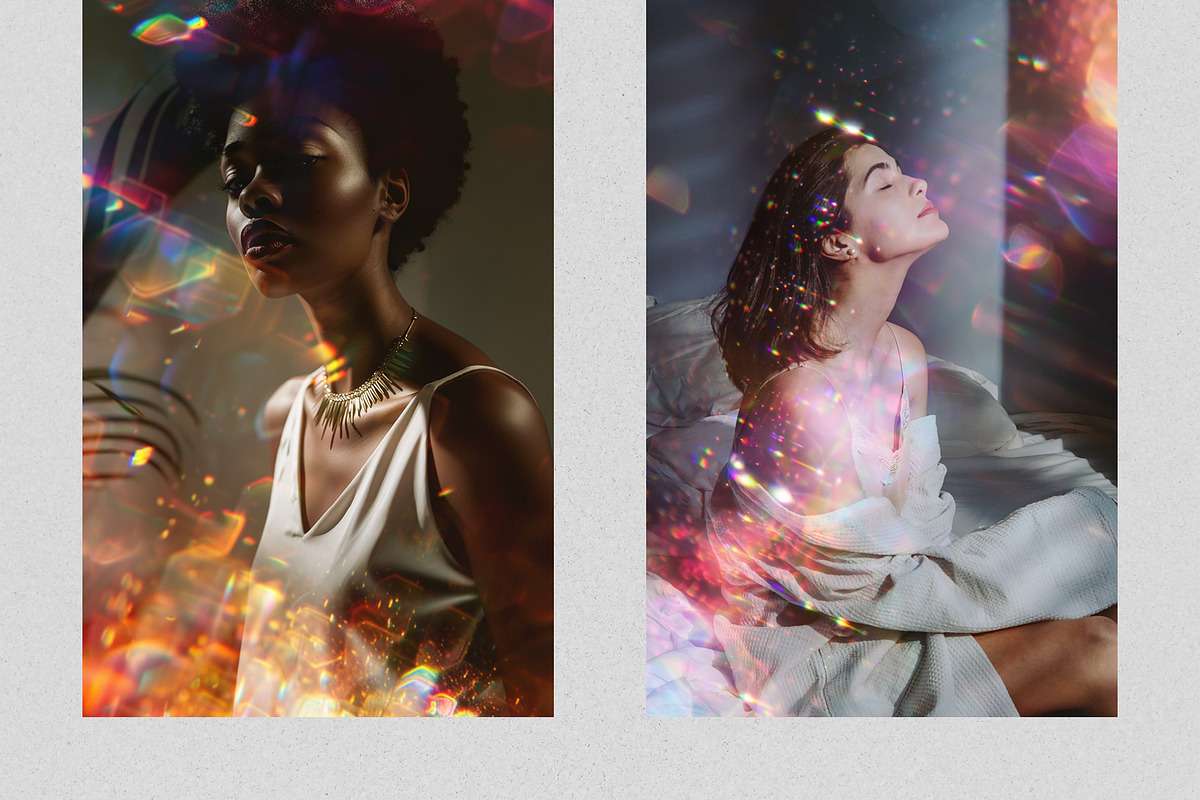 Glitter Rainbow Glow Effect Overlays, a Brushes & More by PhotoSpirit (Photo 4 of 9)