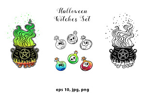 Halloween Witches Set