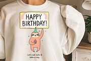 Cat and Animals Funny Birthday PNG, a Graphic by GlitterCraft (Thumbnail 19 of 101)