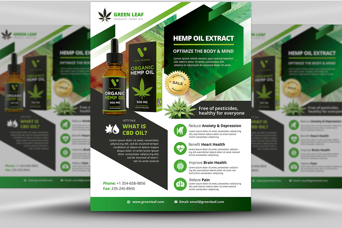 Hemp Product Flyer, a Flyer Template by MadridNYC (Photo 1 of 3)