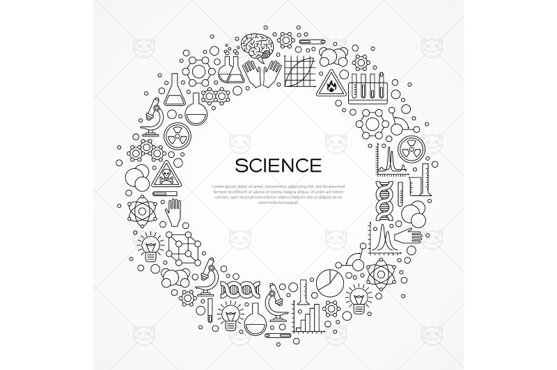 Science frame, a Decorative Illustration by kotoffei | Creative Market