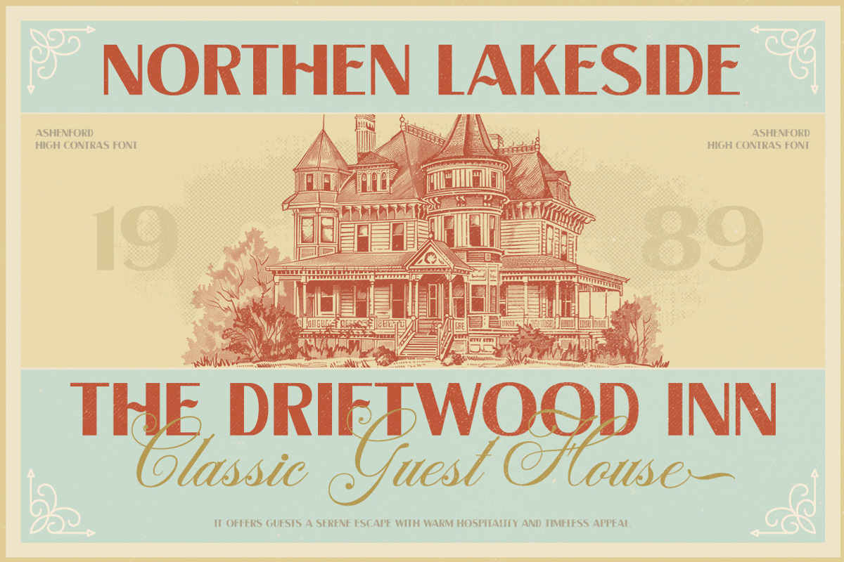 Ashenford – A Vintage Trio Font, a Script Font by Letterhend Studio (Photo 11 of 13)