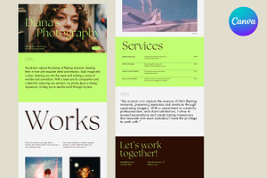 Portfolio Canva Template For Artists