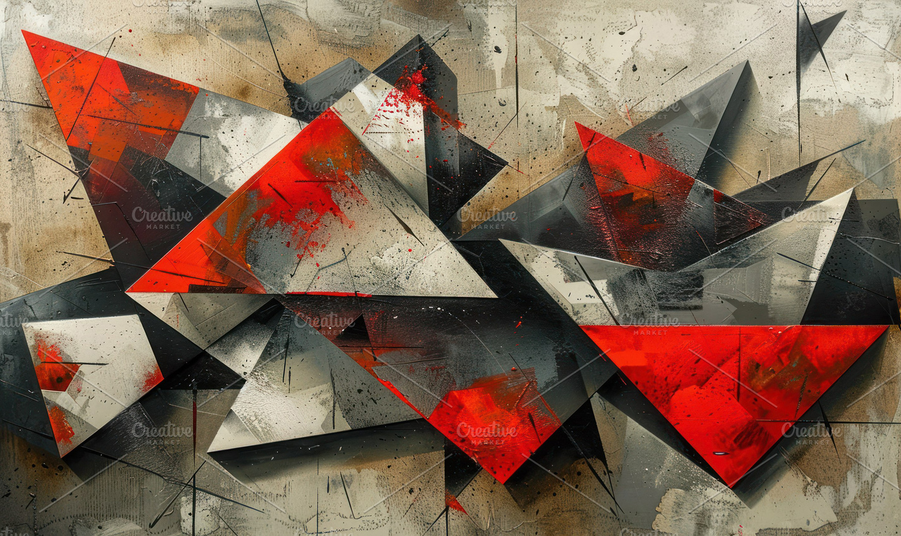 Contemporary abstract art with sharp, a Photo by LOGOCREATIVE