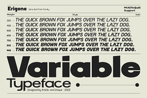 Erigone - Sans Serif Font Family