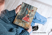 Cute Xmas Deer, Shabby Journal Pages, a Seasonal Illustration by Digital Art Mahdiseño (Thumbnail 9 of 10)