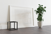 Minimalist Art Frame Mockup on Wood, a Household Mockup by Muhazdinata (Thumbnail 10 of 12)