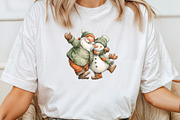 Winter Santa-Snowman Clipart, an Illustration by CraftArtStudio (Thumbnail 4 of 6)