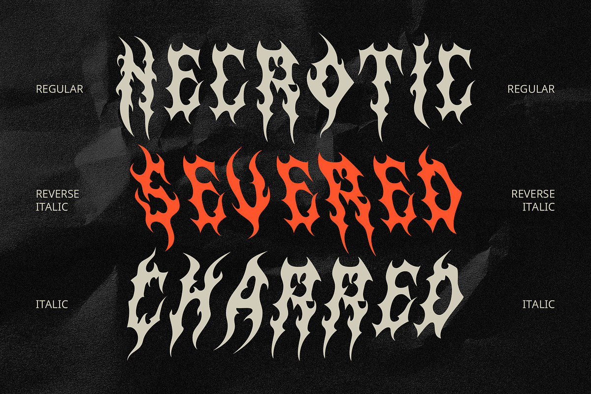 CS Wildfire – Black Metal Font, a Blackletter Font by Craft Supply Co. (Photo 3 of 8)