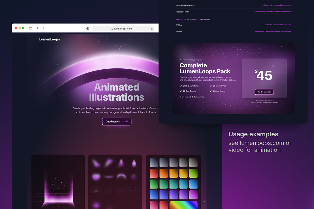 LumenLoops: Landing Page Animations, a Decorative Illustration by suppply (Photo 4 of 13)