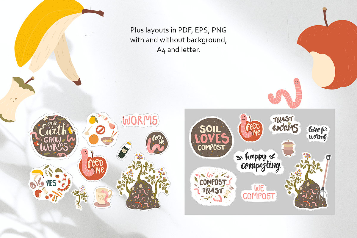 Vermicomposting clipart, an Illustration by Walrus Darya (Photo 10 of 14)