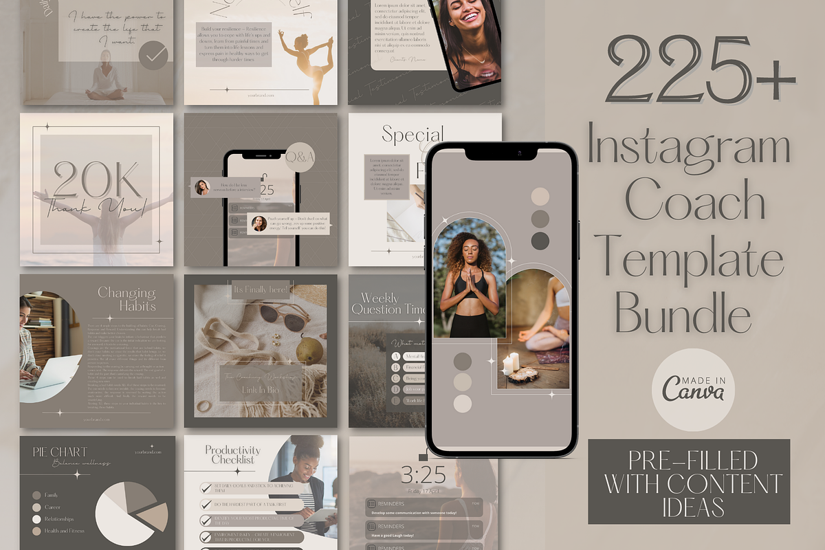 Instagram Coach Template Bundle, a Social Media Template by Faytemplates (Photo 1 of 11)