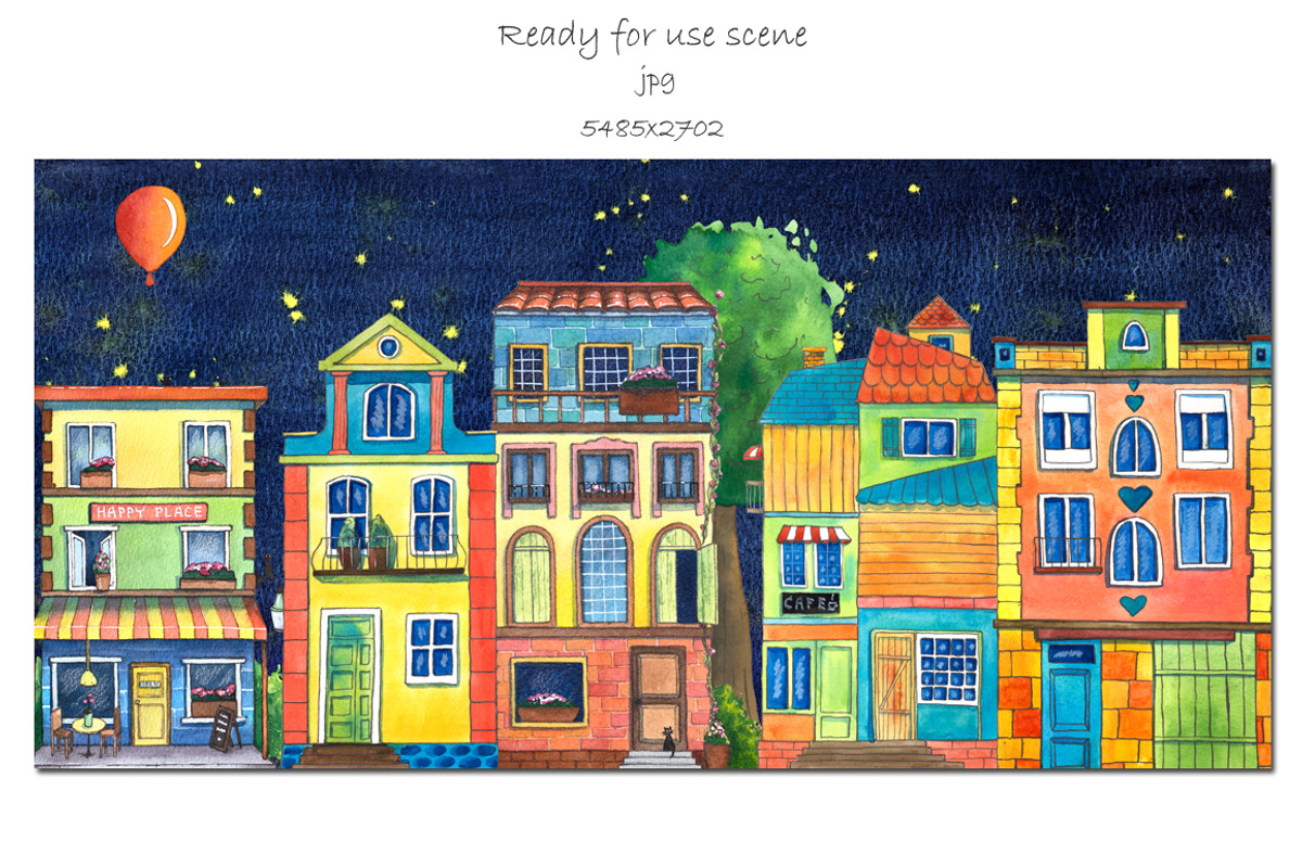Happy Place Watercolor Set, an Illustration by Daria's Magic World (Photo 6 of 7)