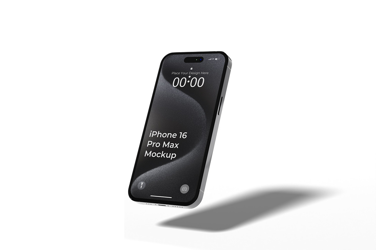 iPhone 16 Pro Max Mockups, an iPhone Mockup by Lxadesign (Photo 13 of 14)