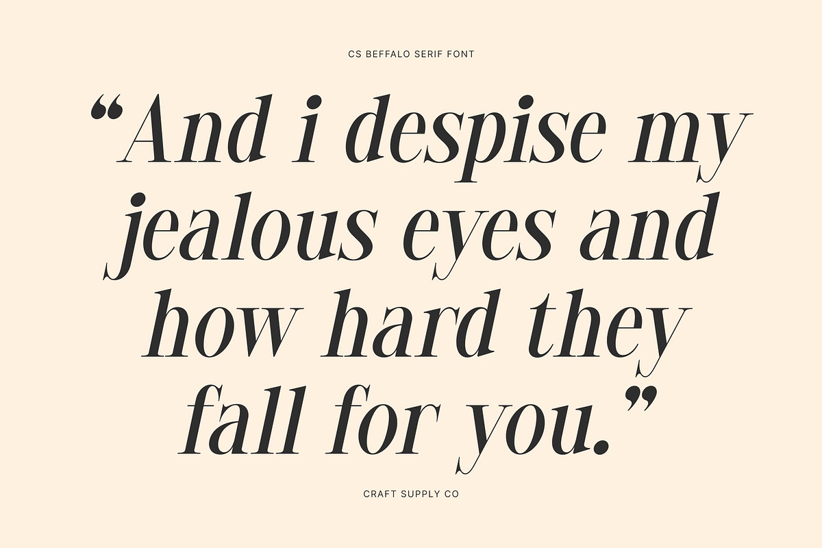 CS Beffalo – Elegant Serif Font, a Serif Font by Craft Supply Co. (Photo 2 of 8)