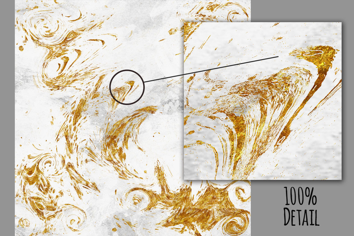 Gold Marbled Digital Paper, a Texture Graphic by Transfuchsian (Photo 4 of 4)