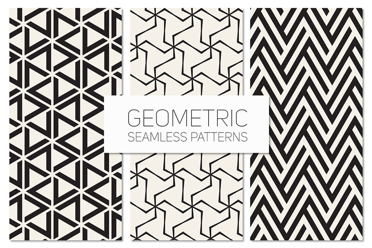 Geometric Seamless Patterns Set 5, a Pattern Graphic by Curly_Pat (Photo 1 of 5)