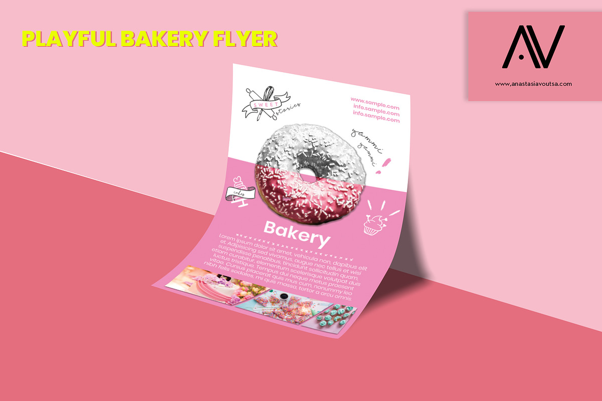 Playful Bakery Flyer Template, a Flyer Template by Anastasia_avgr