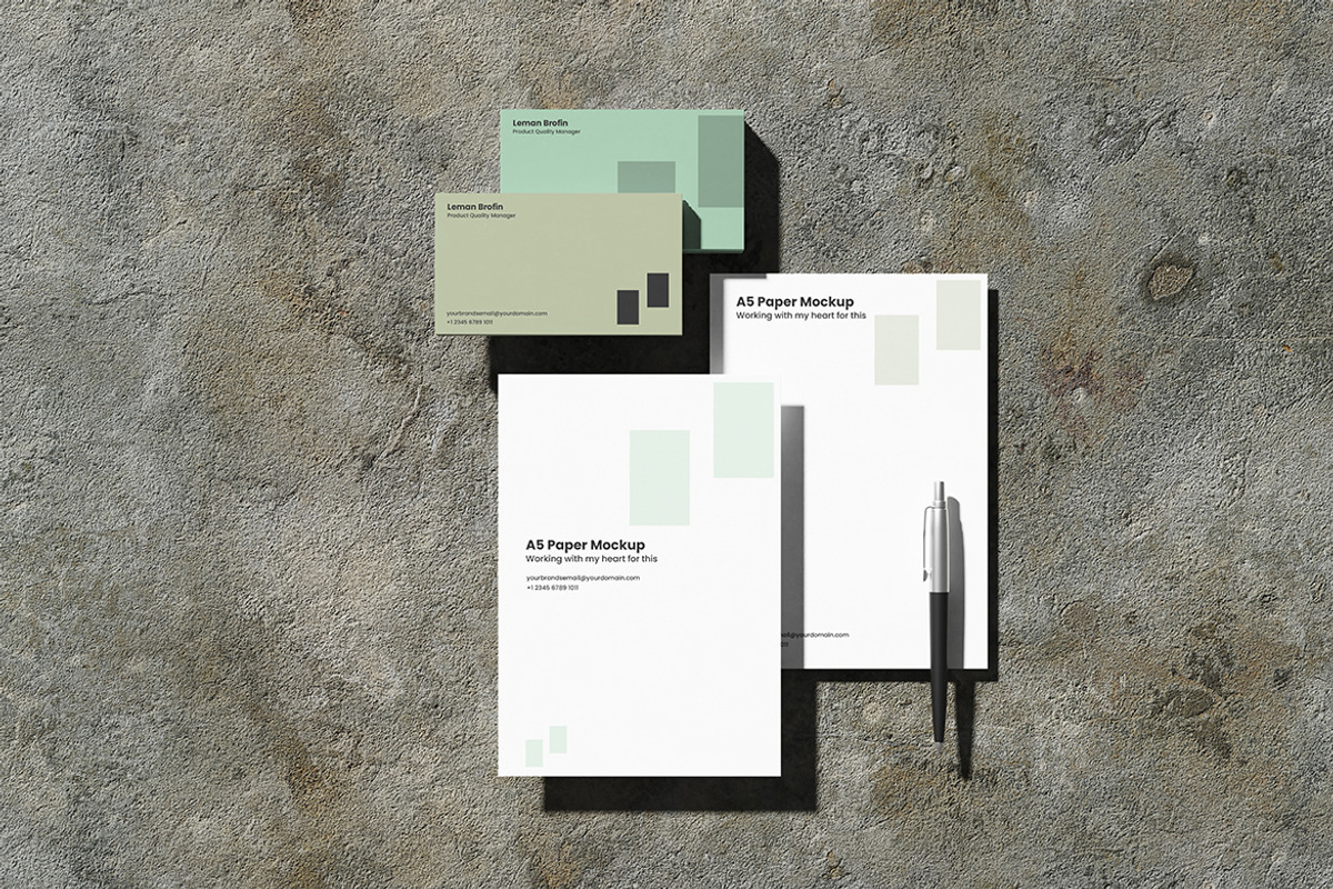 Industrial Card and Paper Mockup, an Advertising Mockup by My Code Std (Photo 2 of 6)