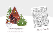 Advent Calendar Coloring Book, a Seasonal Illustration by ChristinaDesigns (Thumbnail 5 of 8)