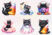 Nursery Halloween Black Cat Clipart, an Illustration by CreationArt (Thumbnail 7 of 9)
