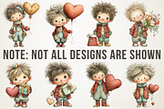 Dreamy Valentine Companions Clipart, a Person Illustration by RobertsArt (Thumbnail 6 of 7)