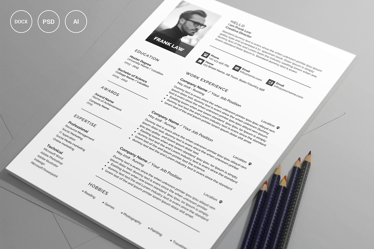 Resume Template / CV, a Resume Template by Creatune (Photo 3 of 5)