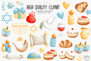 Hanukkah Clipart, Happy Hanukkah