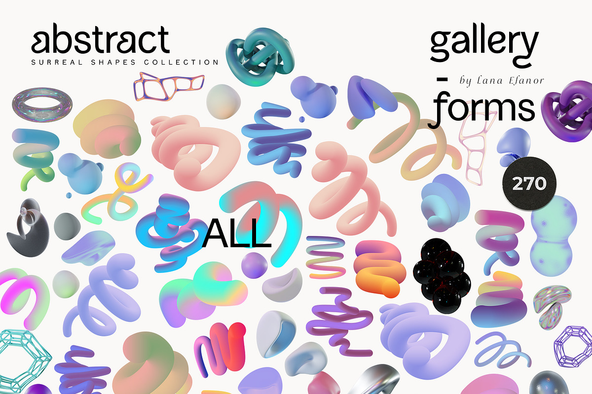 ABSTRACT holo shapes gradients blend, an Object Graphic by Lana Elanor (Photo 11 of 12)