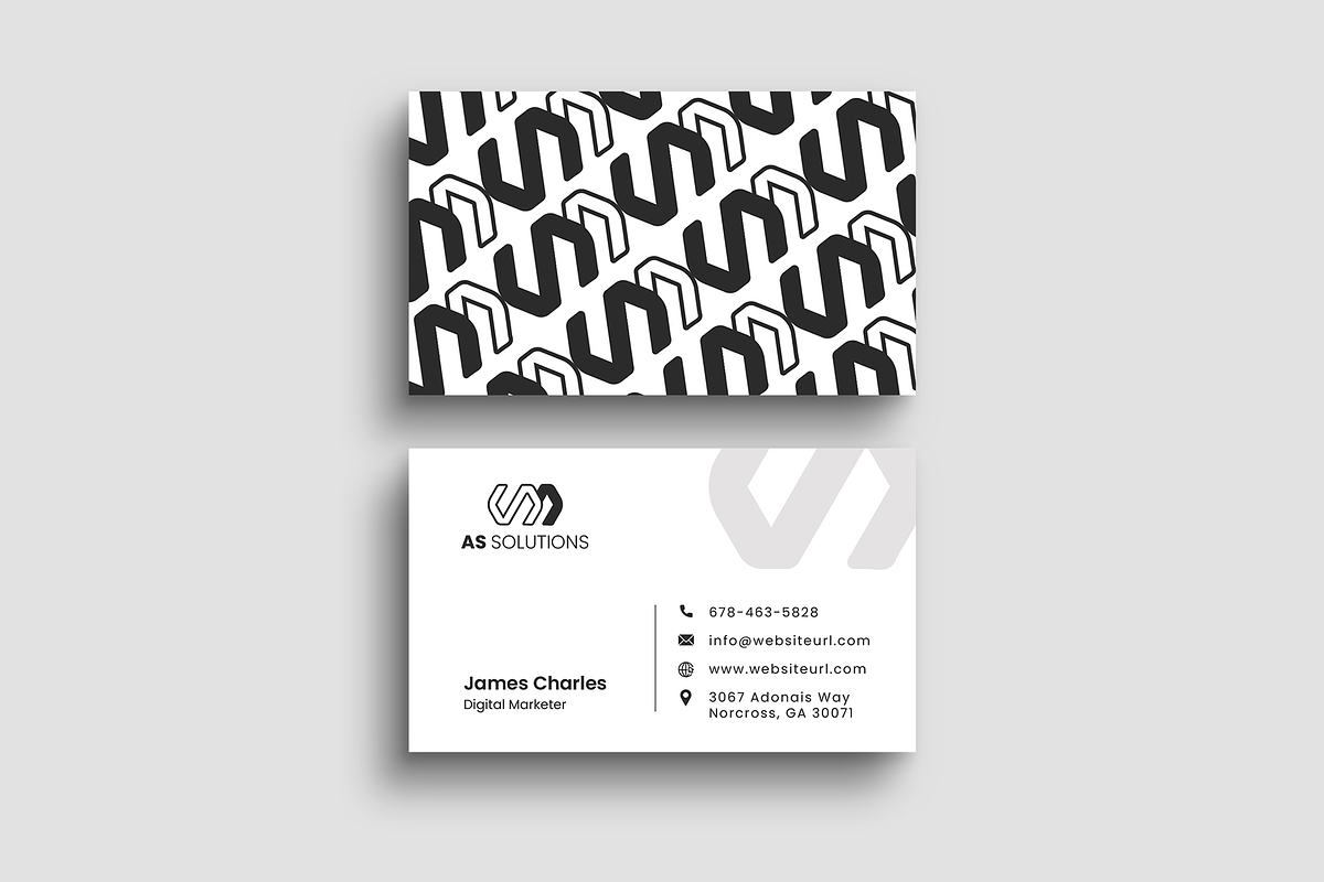 Clean Minimal Business Card, a Business Card Template by Ammad (Photo 1 of 3)