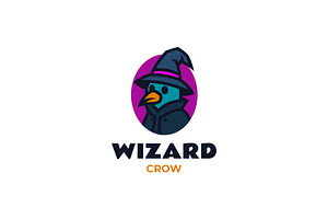 Wizard Crow Mascot Logo Design, a Branding & Logo Template by Artnivora.Std