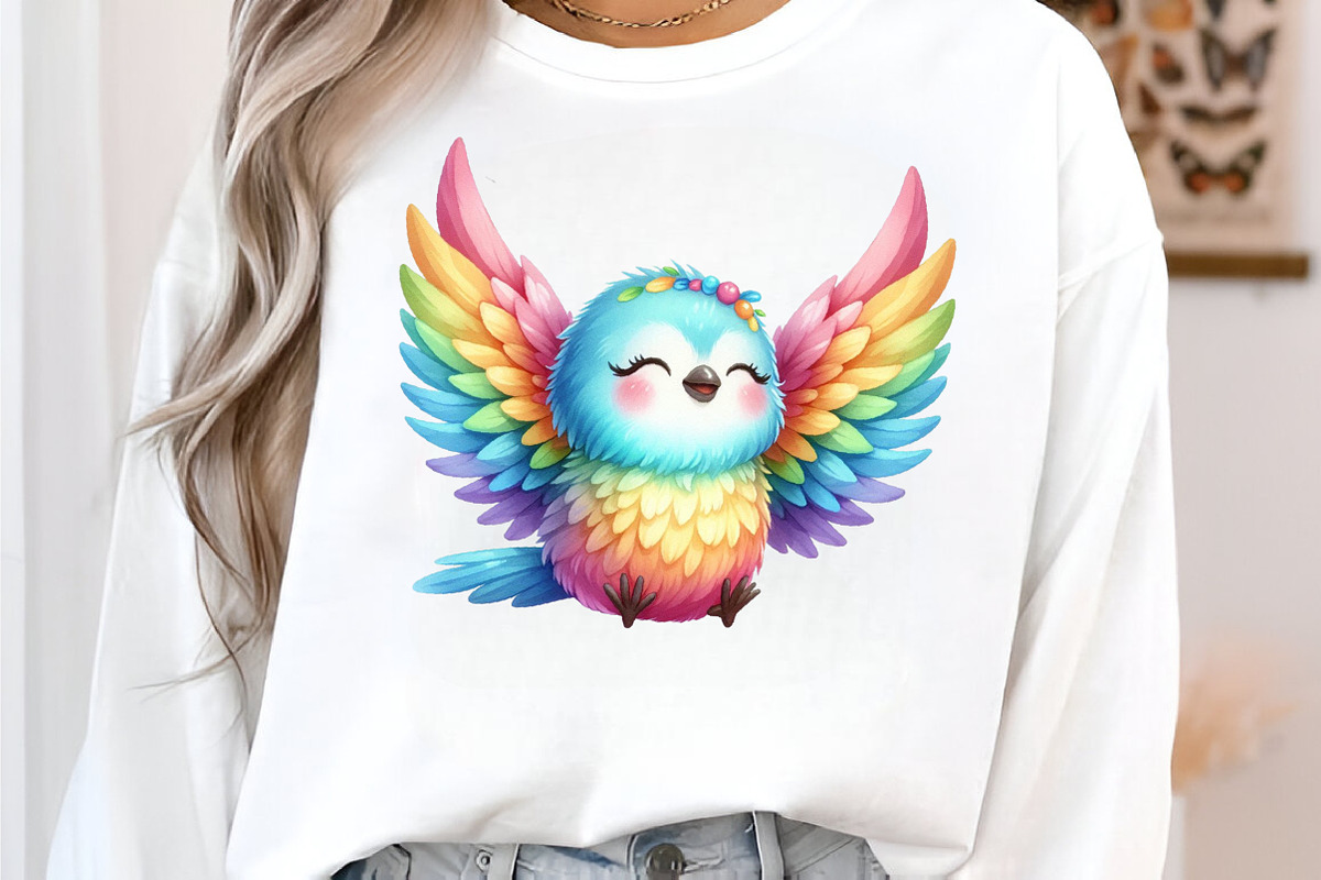 Watercolor Cute Bird Sublimation PNG, an Illustration by SinaCreation (Photo 4 of 7)