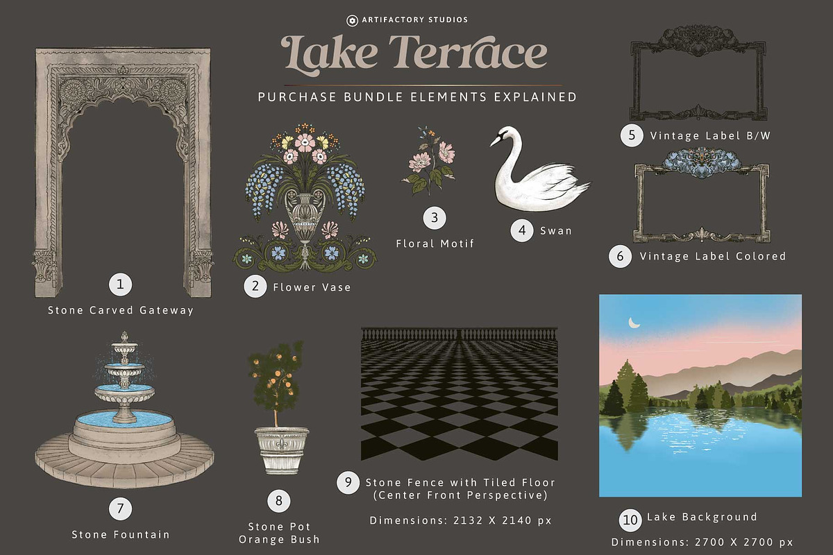 Indian Lake Terrace Bundle, a Decorative Illustration by Artifactory Studios (Photo 6 of 8)