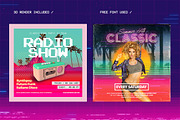 80's Synthwave Square Artpack, a Social Media Template by dennybusyet (Thumbnail 6 of 9)