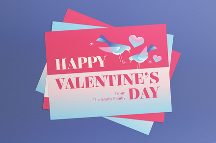Modern Valentine's Day Greeting Card, a Card Template by graphicook