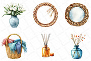Watercolor Home Decor Clipart Bundle, an Illustration by DreamPrint404 (Thumbnail 5 of 7)