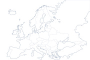 Political blank map of Europe, an Education Illustration by asantosg (Thumbnail 2 of 2)