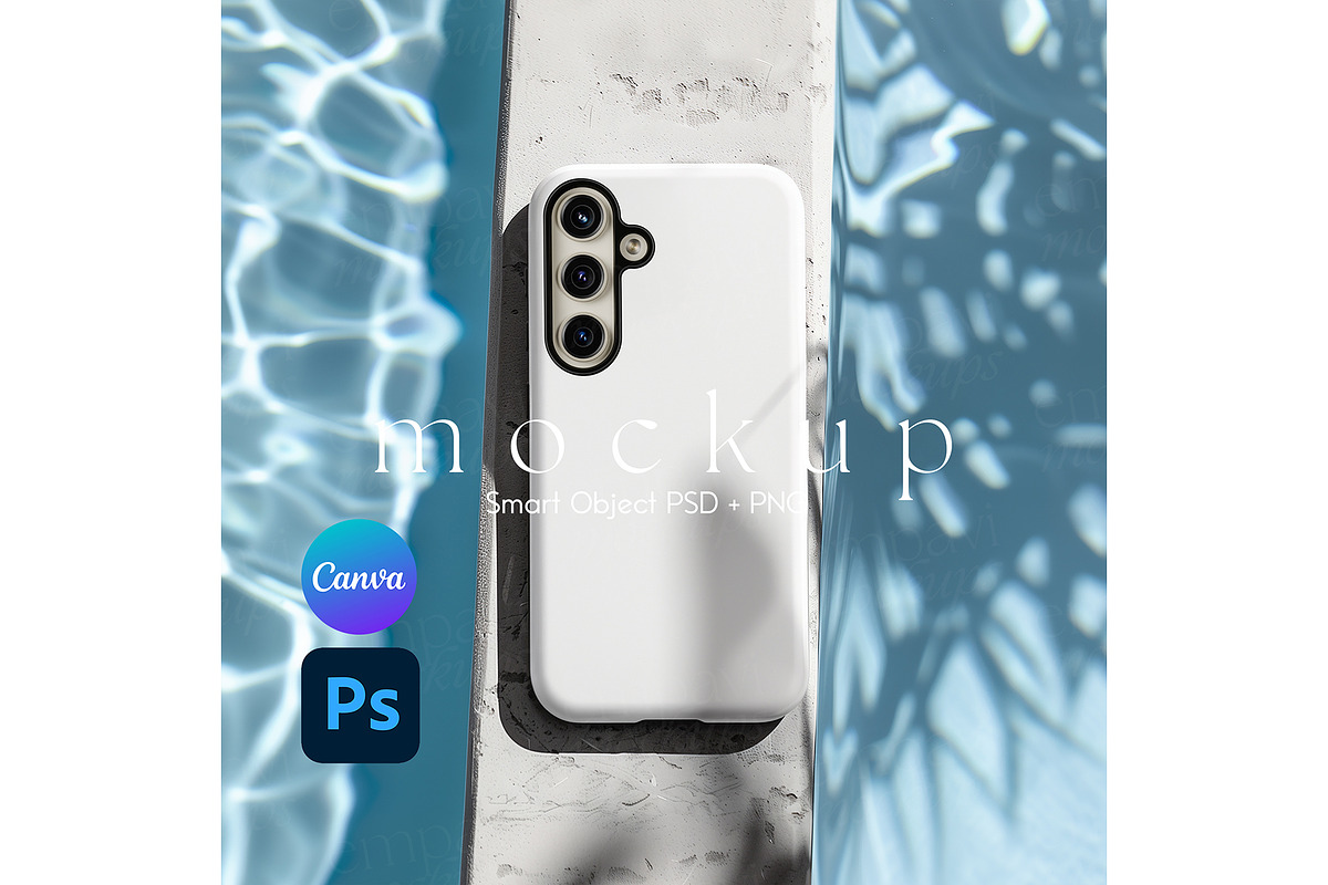 Phone Case Mockup, Galaxy S24 Mockup, an Android Mockup by EmpaviMockups (Photo 1 of 6)
