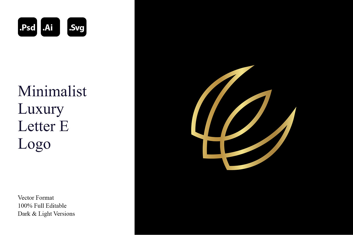 Minimalist Luxury Letter E Logo, a Branding & Logo Template by Luxury Logos (Photo 1 of 4)