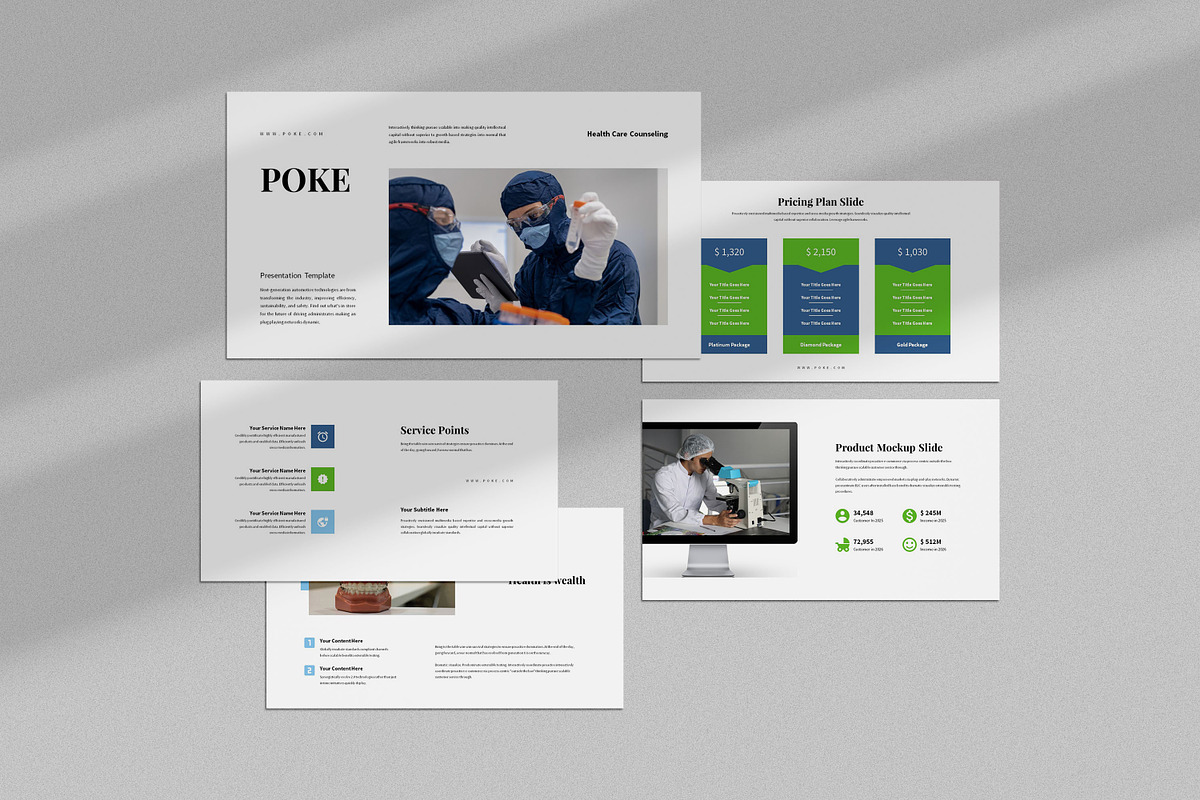 Poke : Healthcare Powerpoint, a Presentation Template by Punkl Camp (Photo 1 of 9)