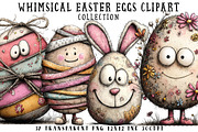 Whimsical Easter Egg Clipart, an Illustration by OK Design (Thumbnail 1 of 6)