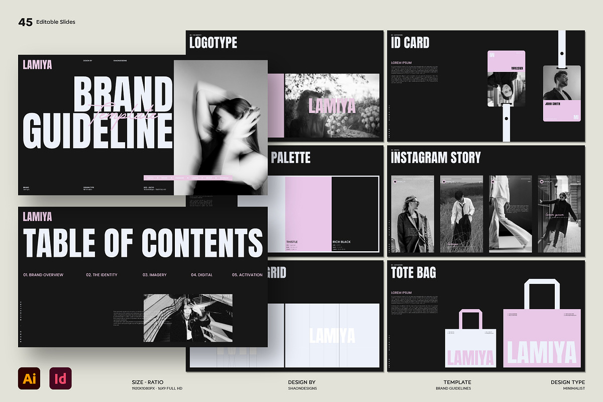 LAMIYA | Brand Guideline Template, a Presentation Template by shaondesigns (Photo 1 of 11)